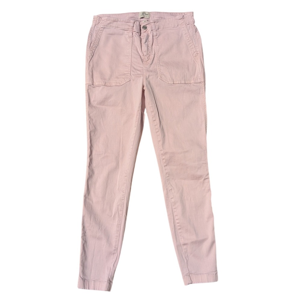 J. Crew Pastel Pink Preppy Feminine Stretch Skinny Leg Pants Women's 30